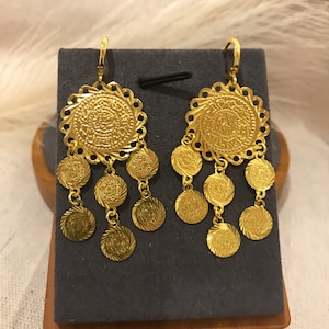 Hanging Earrings, Lira Earrings, Middle East Jewelry