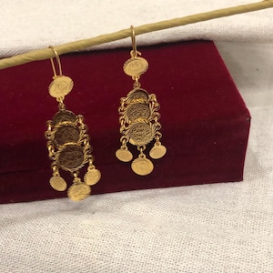 Hanging Earrings, Lira Earrings, Middle East Jewelry