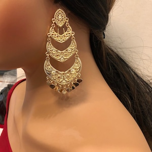 Hanging Earrings, Kurdish Earrings, Middle East Jewelry