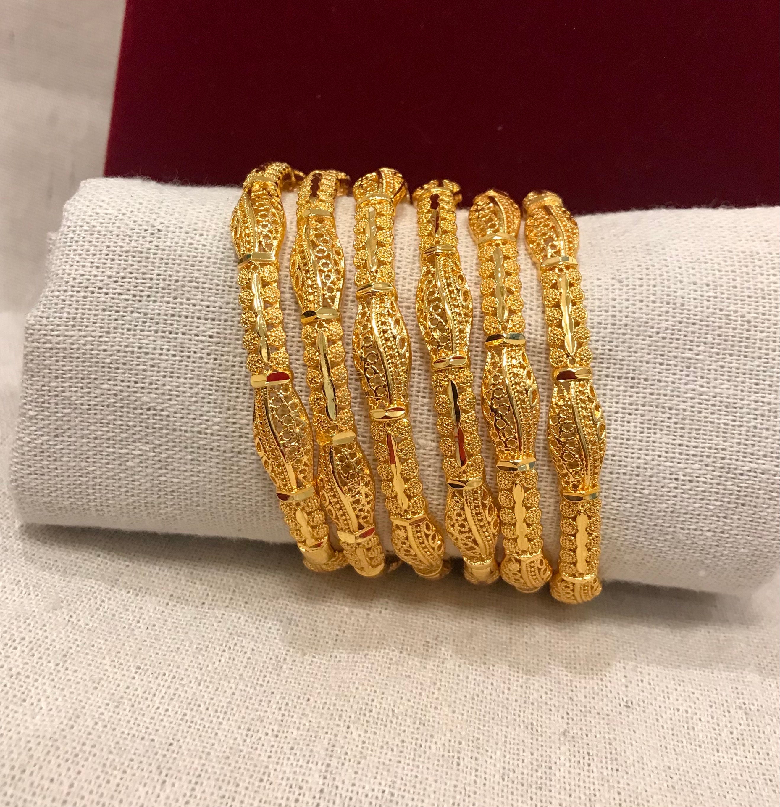 Indian Bridal Bangles, 24k Gold Plated Bangles, Handmade Bracelet