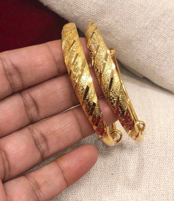 18 K Gold Filled Bangles, Indian Bridal Bangles, Handmade Bracelet