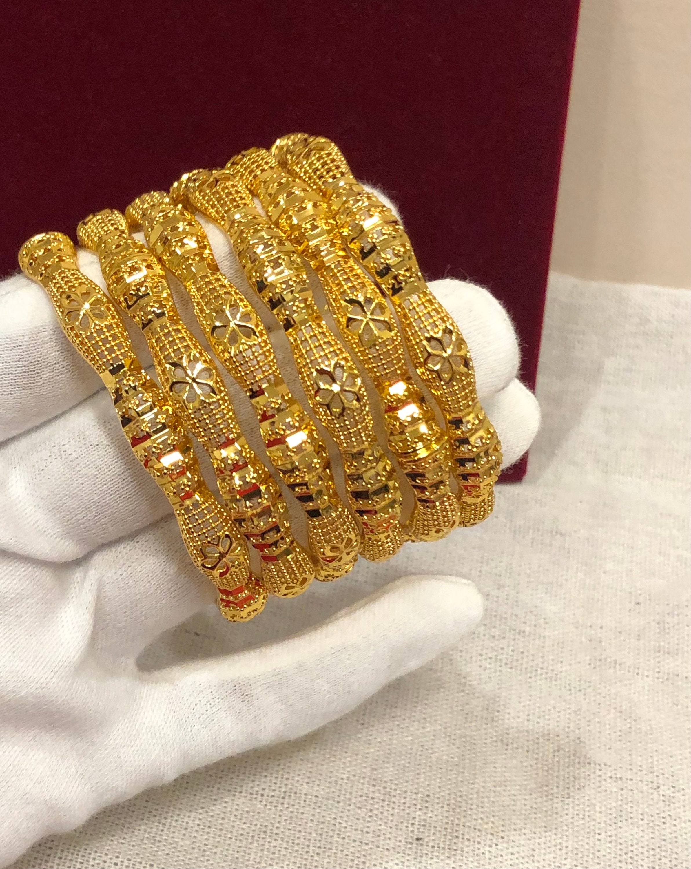 新品未使用　Goldenconcept Bangle - Gold 完売品 24k Gold Plated Bangles, Indian Bridal Bangles, Handmade Bracelet