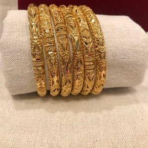 24k gold plated Bangles, Indian Bridal Bangles, Handmade Bracelet for Women