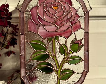 Patrón de vidriera - Rosa