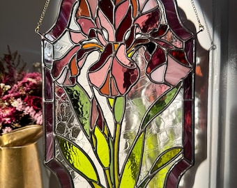 Stained Glass Pattern - Iris