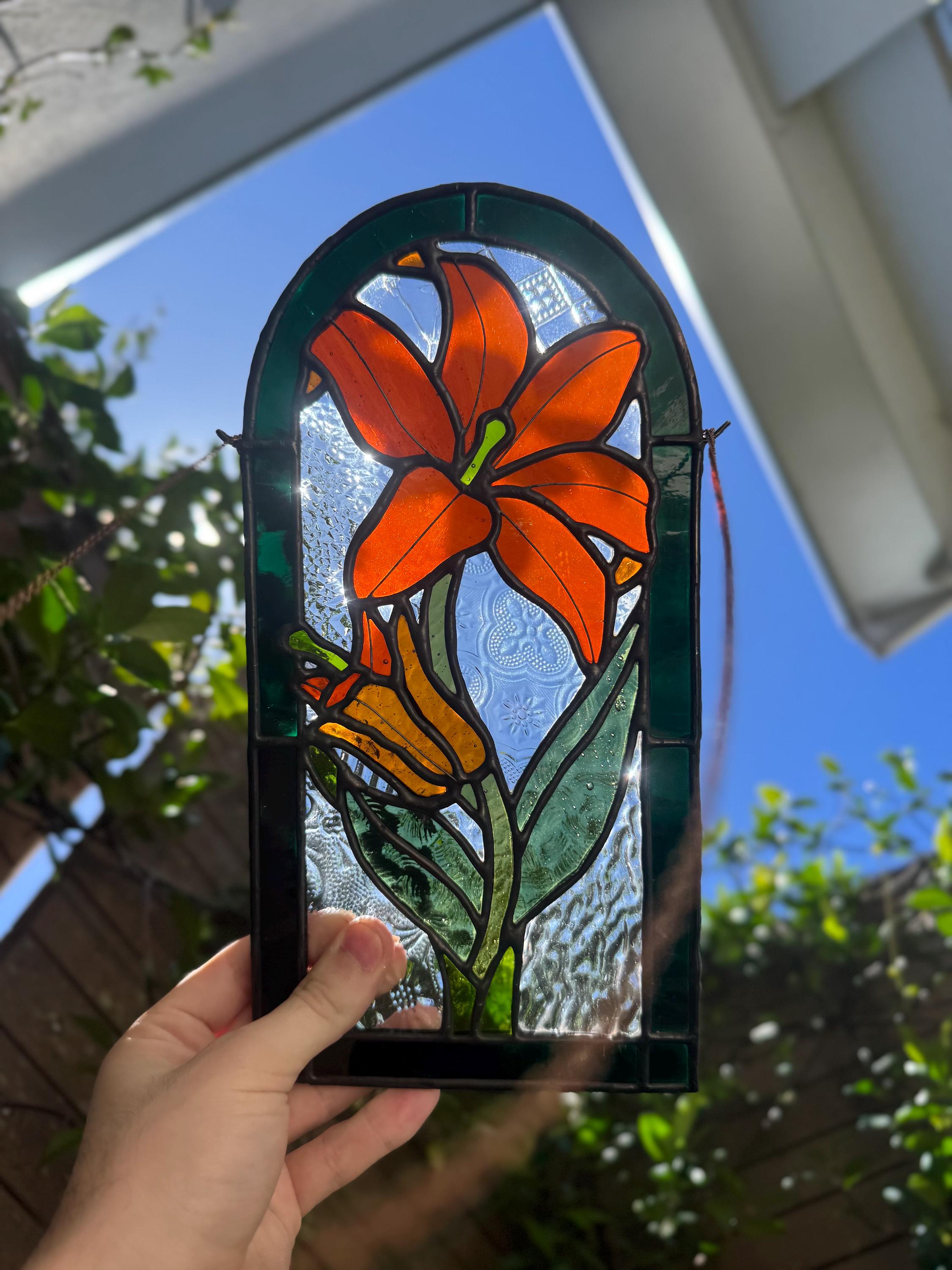 Stained Glass Pattern - Lily - Etsy