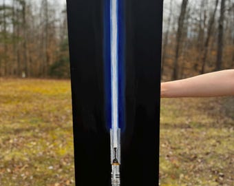 Jedi Lightsaber Acrylic Painting: Cal Kestis, Fallen Order, Survivor