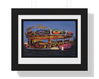 Póster de la atracción Disco Star Ride de estilo vintage del parque de atracciones Seaside Heights de 1978