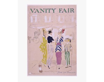 Póster sin marco con ilustración de moda vintage de Vanity Fair / Impresión vertical mate