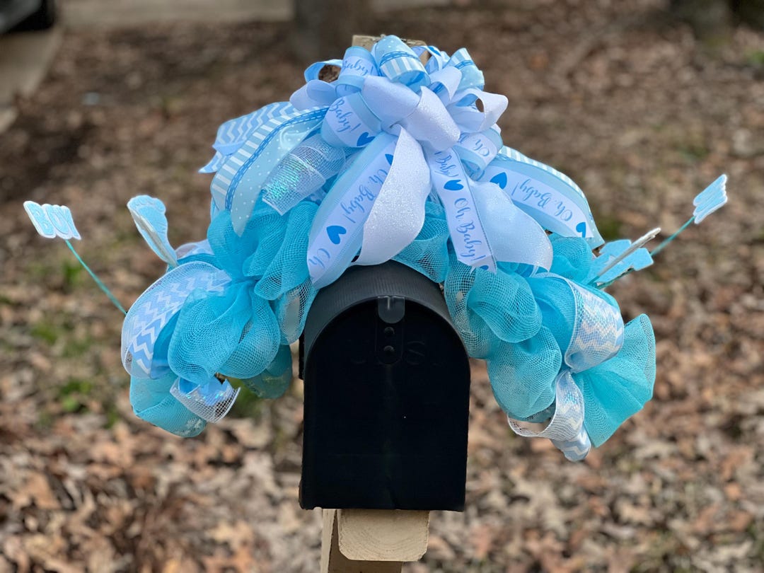 It’s A Boy Mailbox Swag, Gender Reveal Decor, Large Baby Boy ...