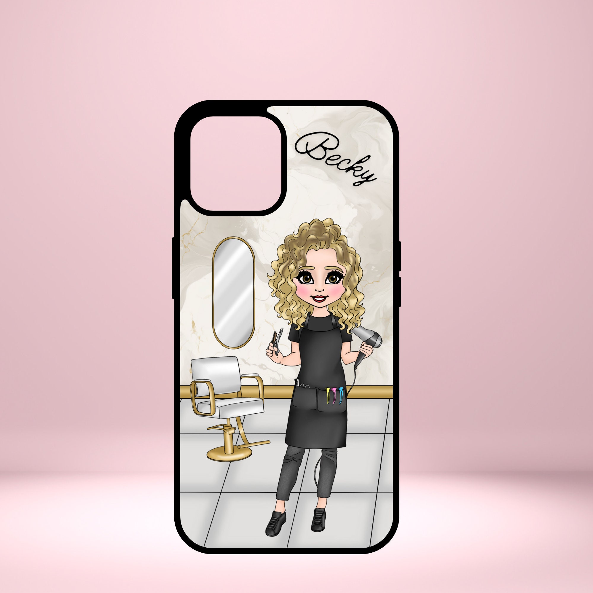 thumbnail image 2 of Personalised Floral Name Custom Phone Case For IPhone 14 Pro Max 13 Mini 12 11 X 2 of 13