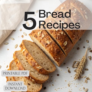Sourdough Bread Recipe Book + Bonus Hydration Table & Baking Log | Printable PDF Kit
