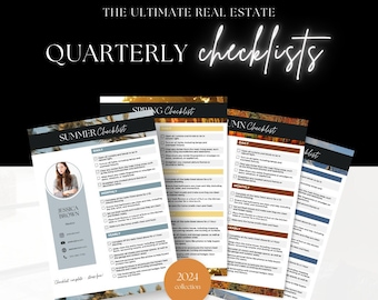 PLR MRR Quarterly Real Estate Checklist Canva Template Home Planner Maintenance Business Template Realtor Printable Maintenance Checklist