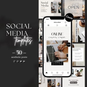 50 PLR MRR Social Media Business Marketing Templates Business Owners Entrepreneurs Instagram Posts Canva Social Media Templates Branding Kit