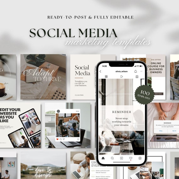 100 PLR MRR Small Business Marketing Tiktok Templates Business Owners Instagram Posts Canva Social Media Templates Branding Entrepreneurs