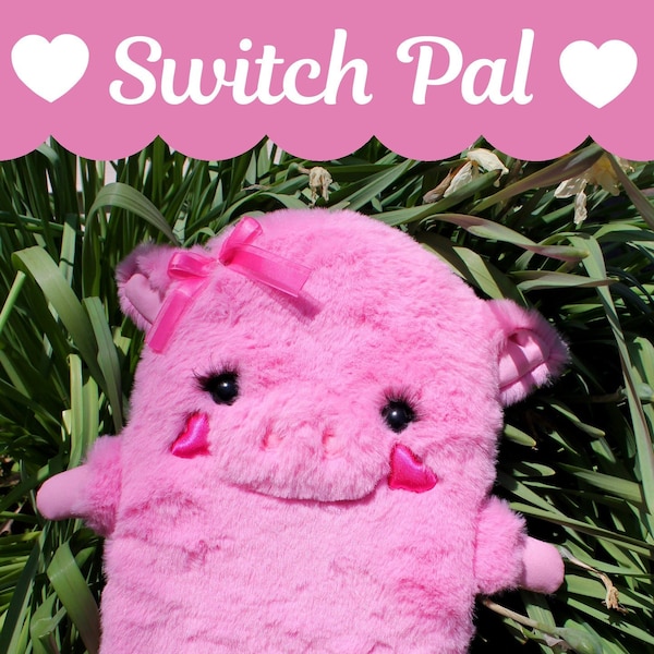 SwitchPal: DRINA the PINK PIGGY Ballerina | Kawaii Switch | Protective Nintendo Switch Carrying Case | Kawaii Bag | Kawaii Piggy Plush