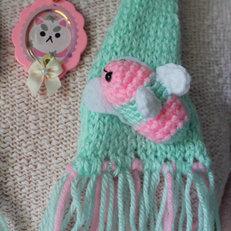 SemenCoicis - Kawaii Scarf Patchwork Plaid Floral Scarf