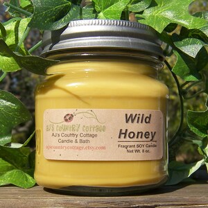 WILD HONEY SOY Candle Highly Scented True honey fragrance image 2