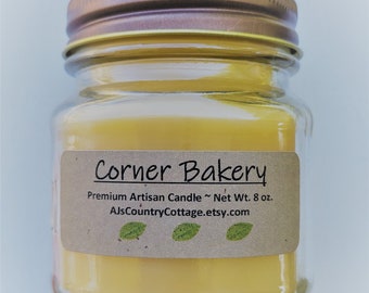 CORNER BAKERY CANDLE - Vanilla Candles, Bakery Candles, Cookie Dough Candles, Cake Batter Candles, Almond Candles, Pastry Candles, Scented