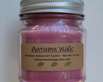 Autumn Walk Soy Candle – Fresh Air, Pine, and Cedar Scent