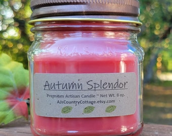 Autumn Splendor Candle - Handmade Apple, Cinnamon & Oak Scent