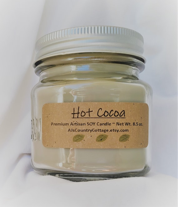 HOT COCOA SOY Candle - Hot Chocolate Candle - Winter Candles, Fall Candles, Autumn Candles, Christmas Candles, Holiday Candles