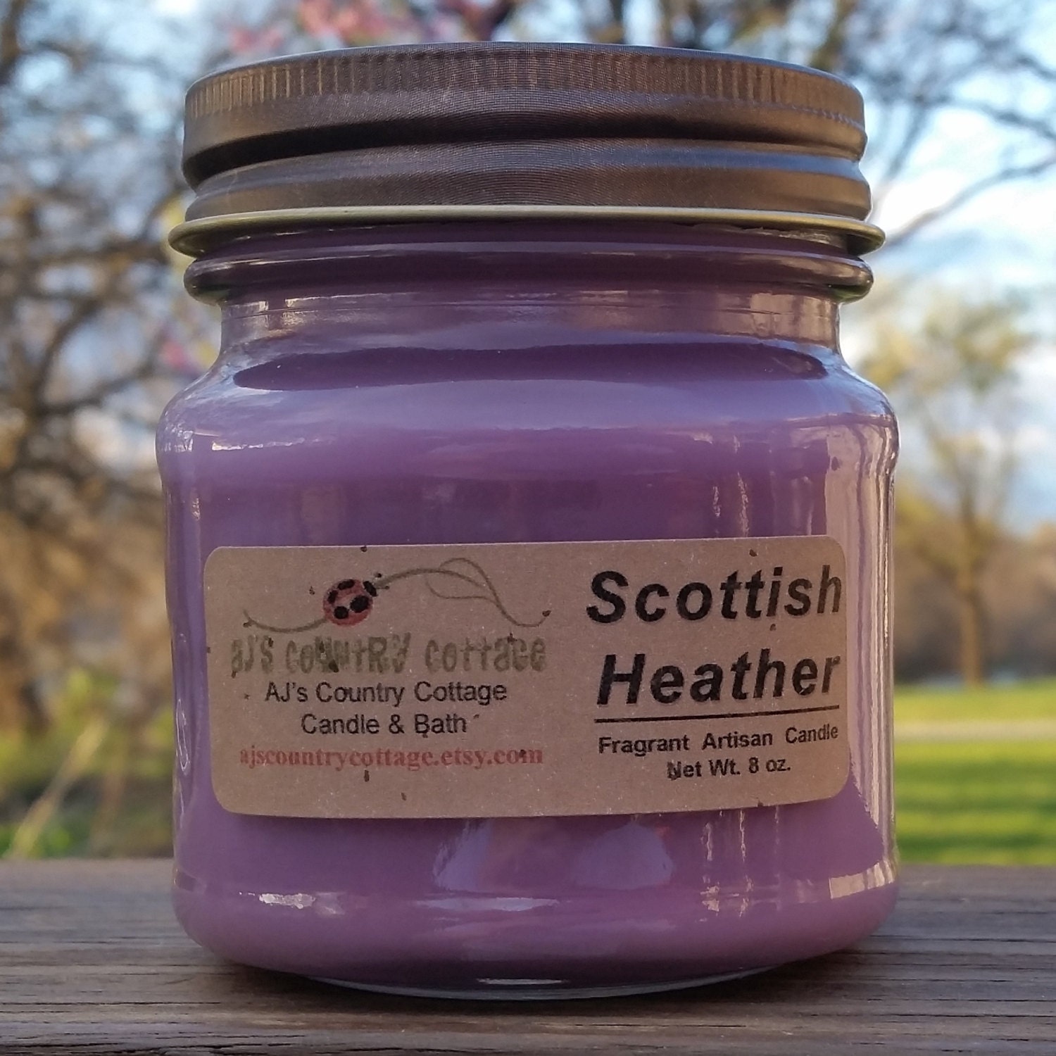 SCOTTISH HEATHER CANDLE Heather Candles Flower Candles Etsy