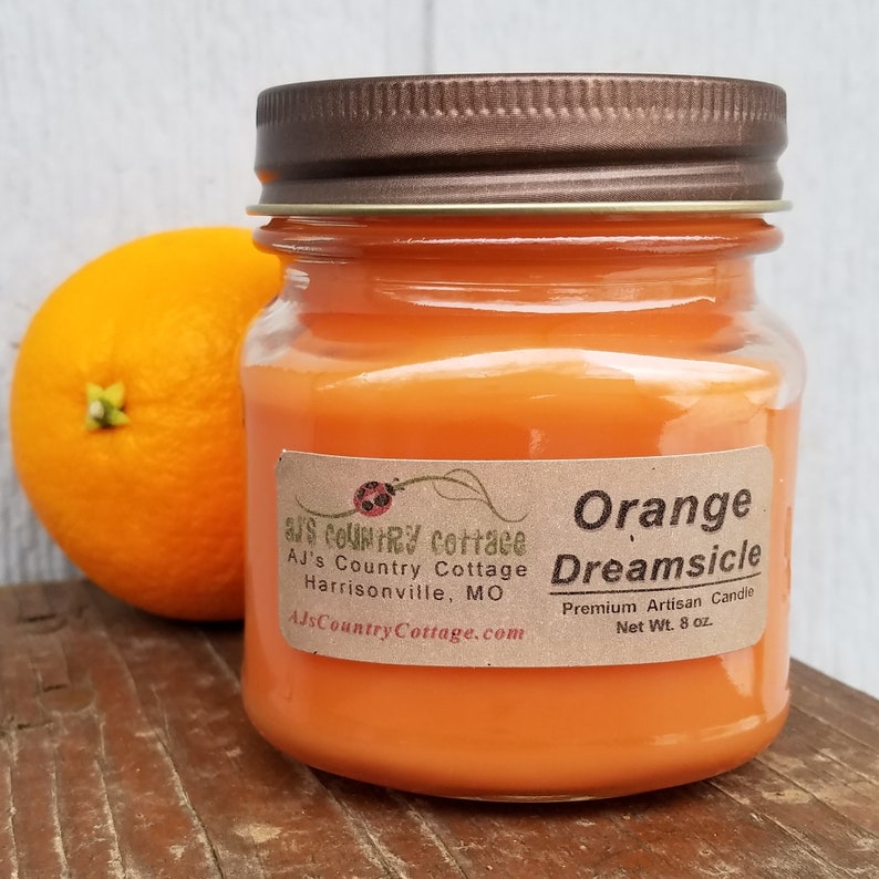 ORANGE DREAMSICLE CANDLE Strong Vanilla Citrus Scented Etsy