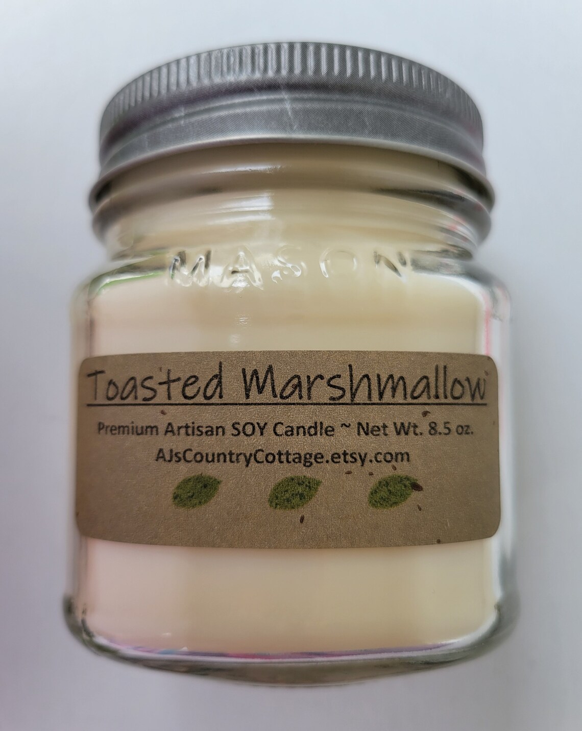TOASTED MARSHMALLOW SOY Candle Vanilla Candles Fall Etsy