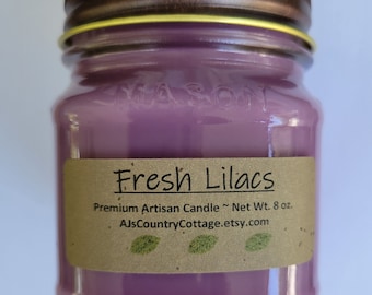 FRESH LILAC CANDLE - Floral Candles, Flower Candles, Spring Candles, Popular Candles, Strong Candles, Lilac Candles, Scented Candles