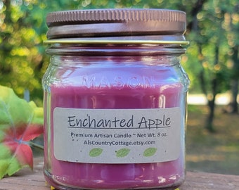ENCHANTED APPLE CANDLE - Apple Candles, Candied Apple Candle, Fruit Candles, Fall Candles, Autumn Candles, Fall Decor, Autumn Decor, Rustic