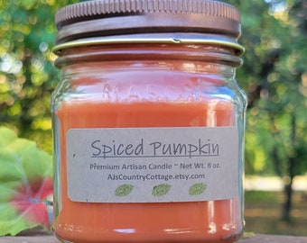 SPICED PUMPKIN CANDLE - Pumpkin Spice Candle, Pumpkin Candles, Fall Candles, Autumn Candles, Spice Candles, Fall Decor, Autumn Decor, Spicy