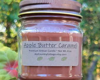 APPLE BUTTER and CARAMEL Candle - Apple Candles, Caramel Candles, Spice Candles, Fall Candles, Autumn Candles, Autumn Decor, Fall Decor