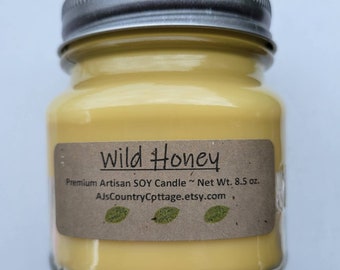 WILD HONEY SOY Candle - Highly Scented - True honey fragrance