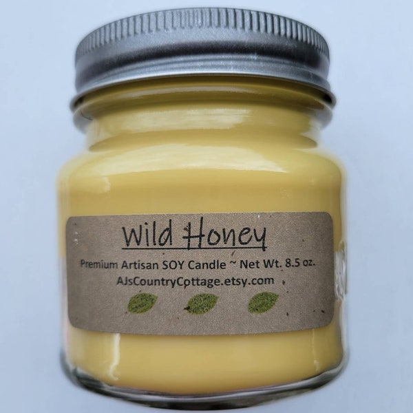 WILD HONEY SOY Candle - Highly Scented - True honey fragrance