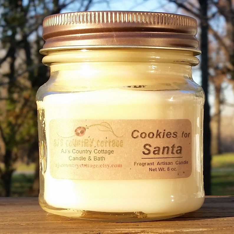 COOKIES for SANTA CANDLE Cookie Dough Candles Vanilla | Etsy