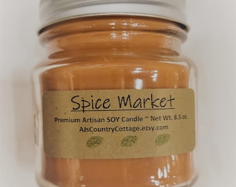 SPICE MARKET SOY Candle - Fall Candles - Scented Candles - Cinnamon Candles Clove Candles Fall Decor Autumn Decor Autumn Candles