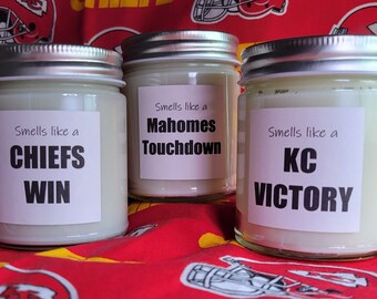 Kansas City Chiefs candle - funny gift for KC football fans