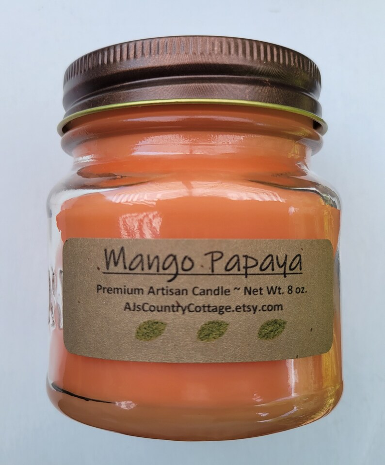 MANGO PAPAYA CANDLE Mango Candles Papaya Candles Fruit Etsy