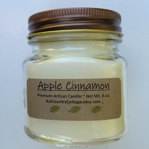 APPLE CINNAMON CANDLE Apple Candles, Cinnamon Candles, Classic Candles, Popular Candles, Scented Candles, Strong Candles, Rustic Decor image 2