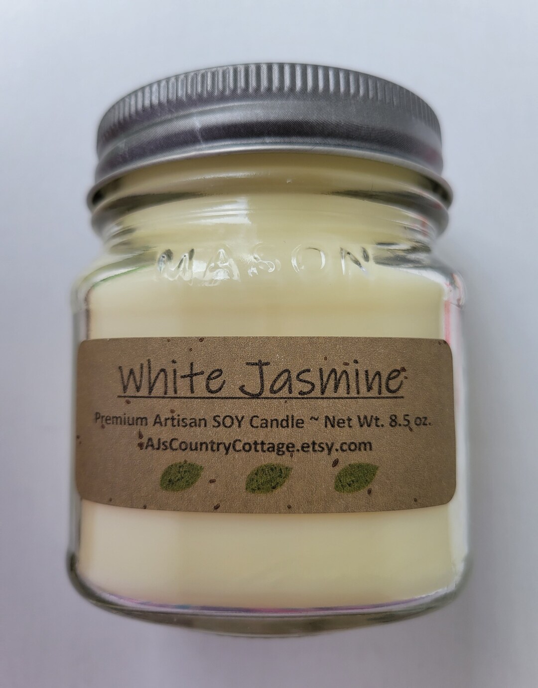 WHITE JASMINE SOY Candle Jasmine Candles, Flower Candles, Floral