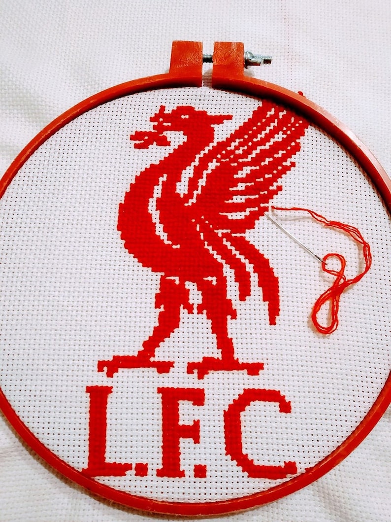 Liverpool Cross Stitch Pattern Liverbird City Emblem Sport Pattern ...