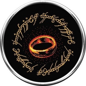 LOTR Um Anel Padrão de ponto cruz Senhor dos anéis Anel Mestre Frodo Tolkien Gondor Gráfico em PDF Desenho de bordado Ponto cruz moderno presente