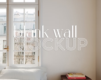Blank Wall Mockup for Interior Wall Art Empty Wall French Interior Mockup for Poster Print Mockup JPG