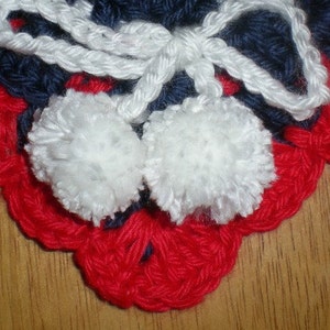 XXS Dog Collar Red, White and Blue image 3