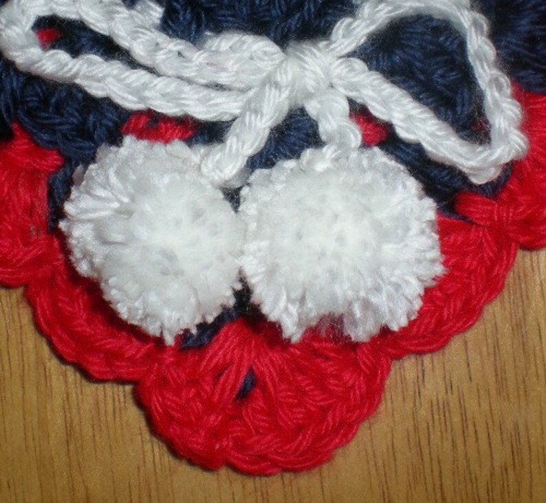 XXS Dog Collar Red, White and Blue image 3