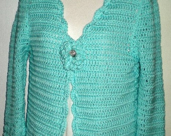 Sweaters, Sweater, Cardigans,Cardigan Sweater, Womens Sweaters, Girls Sweaters, Clothing,Fashions, Teal, Crochet, Cotton