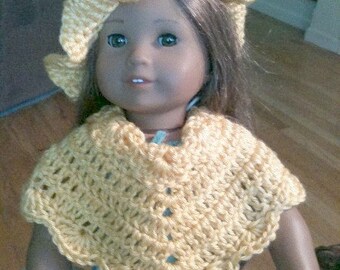 Sunshine Poncho and Hat 16 inch Doll