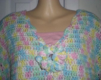 2x -5x  Sweaters, Cardigans, Womens Fashions, Crochet, Wraps, Girls, Pastel Colors, Flowers,Womens Sweaters