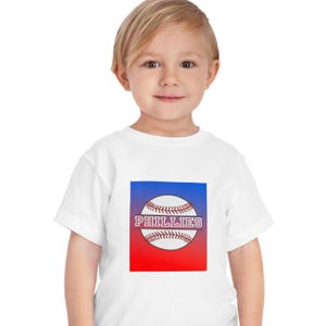 Philadelphia Phillies  Toddler Size T Shirt | Phillies Short Sleeve T-Shirt Size 2T - 5T | Philadelphia Sports Teams Children's Clothing